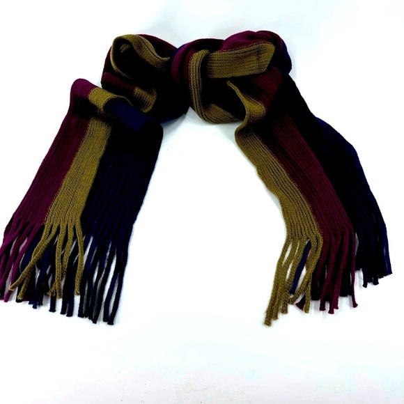 Unbranded Striped Scarf with fringe - Unisex - Picture 4 of 7